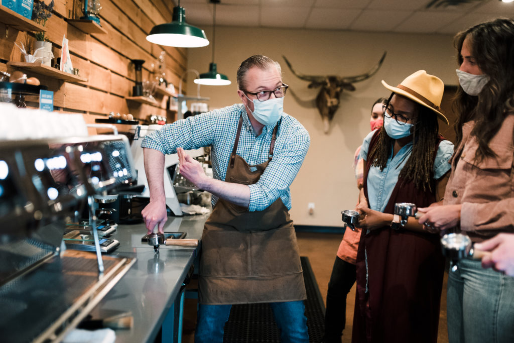 Coffee education course at Texas Coffee School