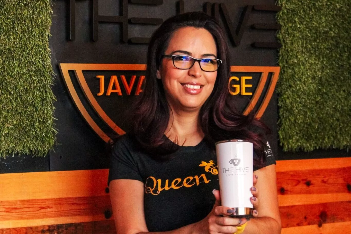 Women opening coffee shops at The Hive Java Lounge.