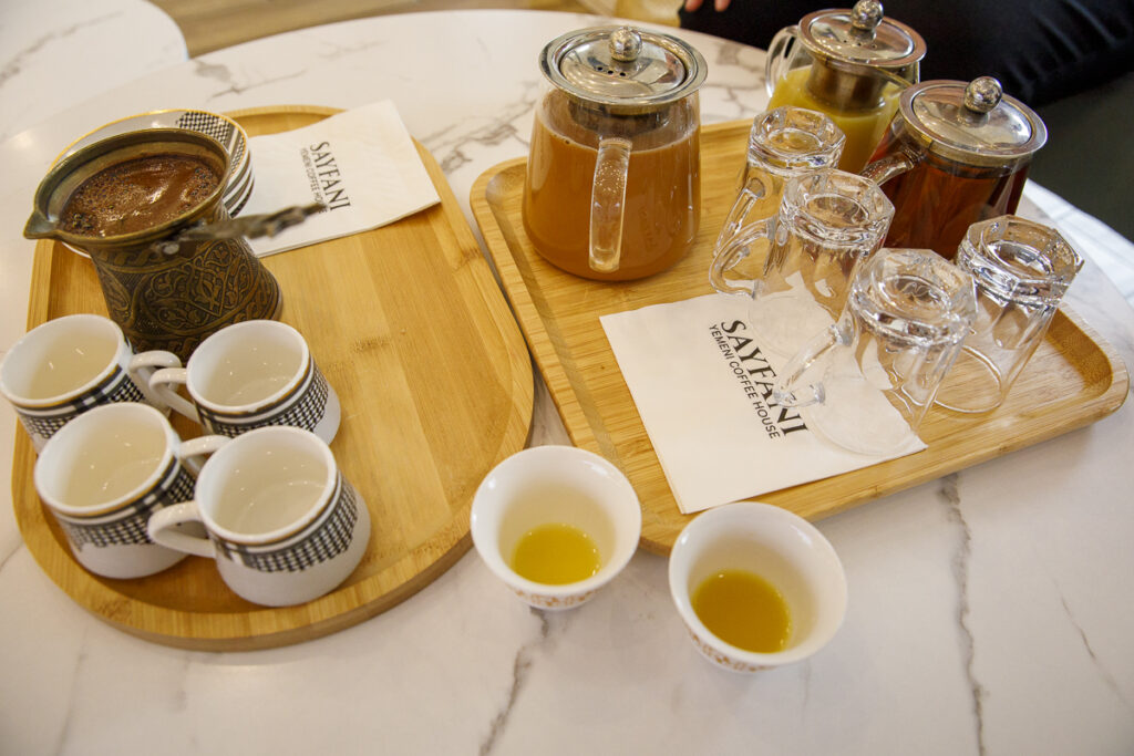 Yemeni Tea and Turkish coffee at Sayfani Coffee House