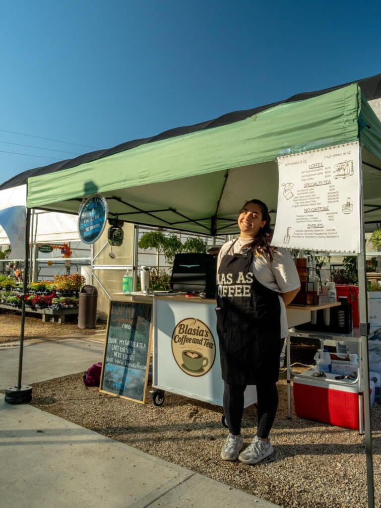 Blasia at a Farmers Market